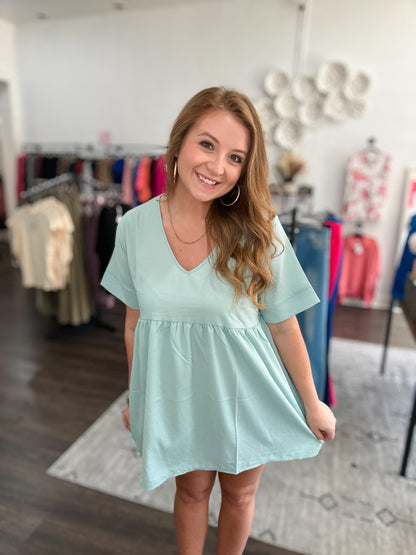 Empire Waist Blouse : Light Green