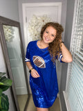 Royal Sequin Football Dress