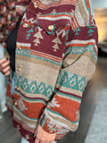 Oversized Aztec Flannel Shacket