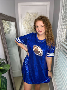 Royal Sequin Football Dress