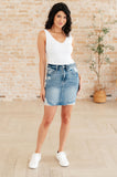 Carol High Rise Rigid Magic Denim Skirt