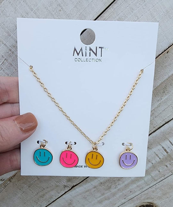 Interchangeable Smiley Face Necklace