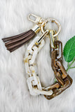 Chain Link Bracelet Keychain : 5 Colors