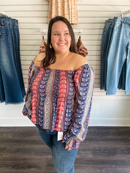 Boho Smocked Top