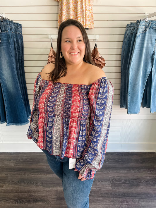 Boho Smocked Top