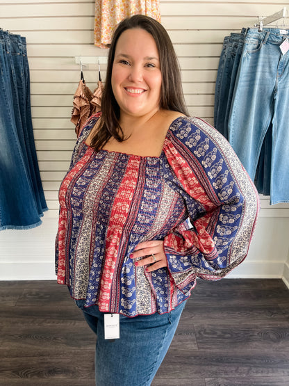 Boho Smocked Top