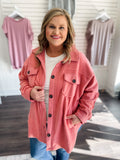 Brushed Pink Shacket