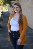 Ribbed Cardigan : Camel