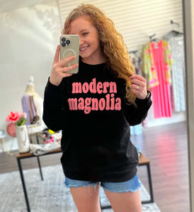 "Modern Magnolia" Puff Sweatshirt
