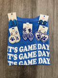 Blue and White Paw Heart Earrings