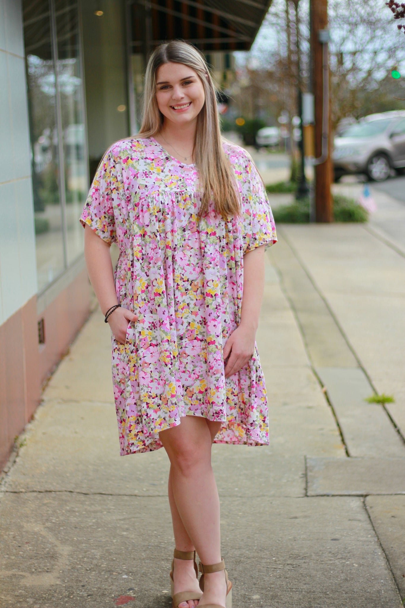 Lilac Floral Swing Dress – Modern Magnolia