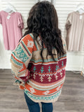 Oversized Aztec Flannel Shacket