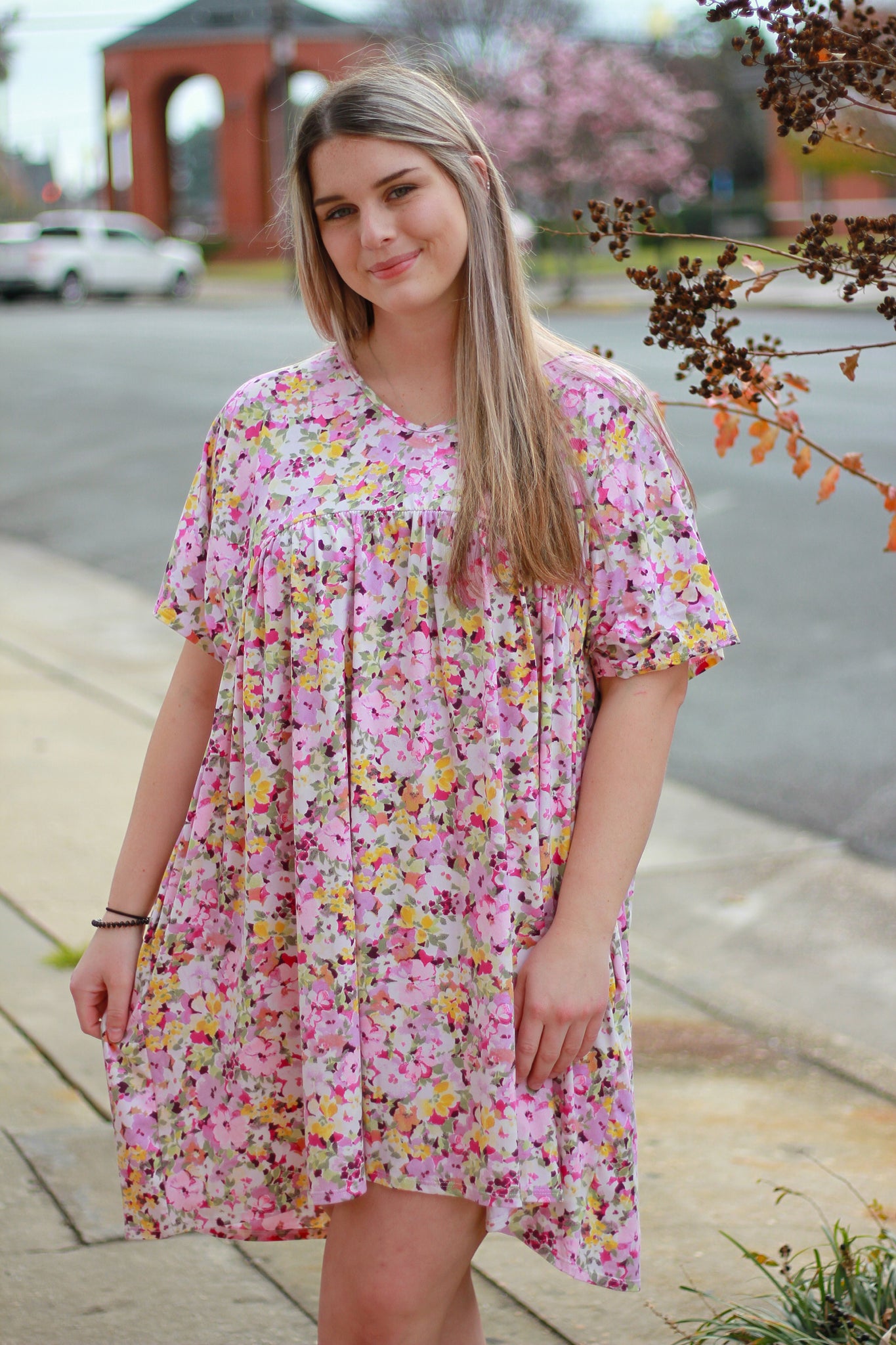 Lilac Floral Swing Dress – Modern Magnolia