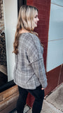 Charcoal Cashmere Plaid Pullover